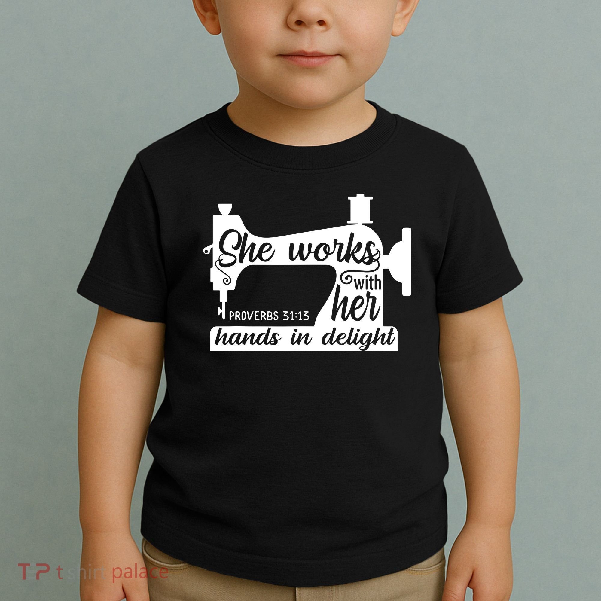 Sewing Machine Quilting Crocheting Faith Jesus God Bible Toddler T-Shirt