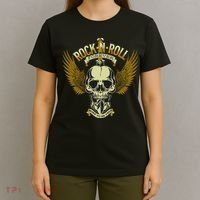 Skull Music Rock Heavy Metal Wings T-Shirt thumb 4