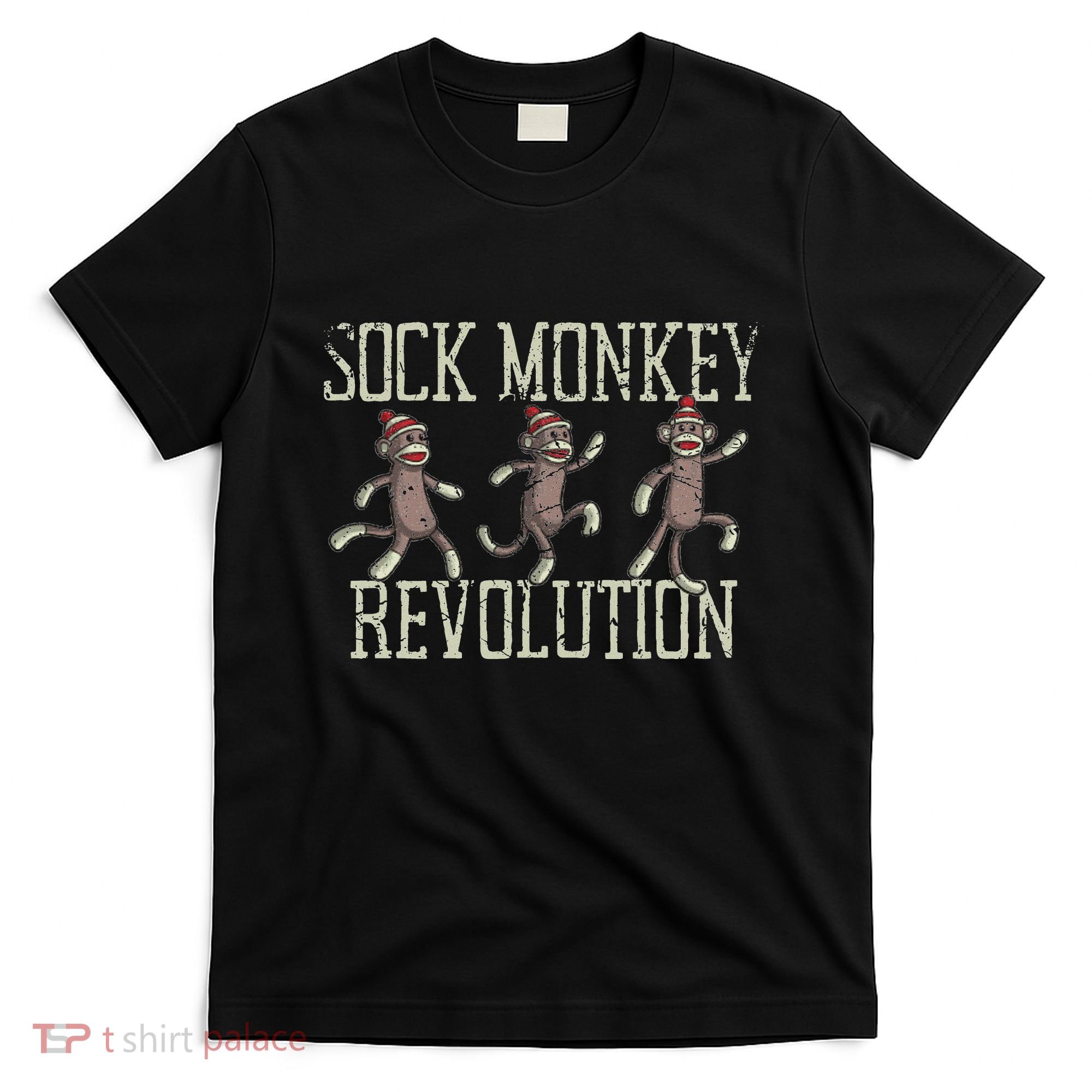 Sock Monkey Revolution Vintage Distressed T-Shirt
