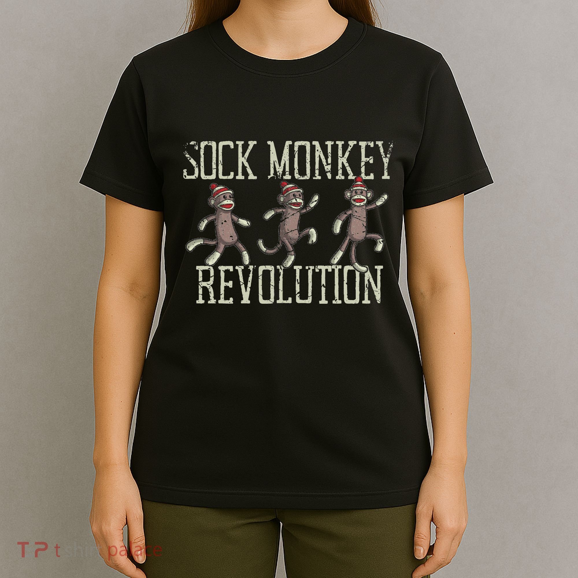 Sock Monkey Revolution Vintage Distressed T-Shirt