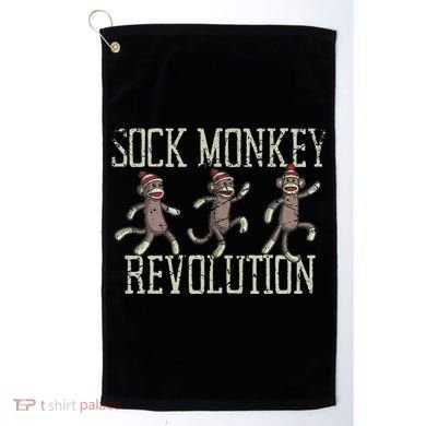 Sock Monkey Revolution Vintage Distressed Golf Towel