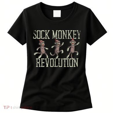 Sock Monkey Revolution Vintage Distressed Women's T-Shirt
