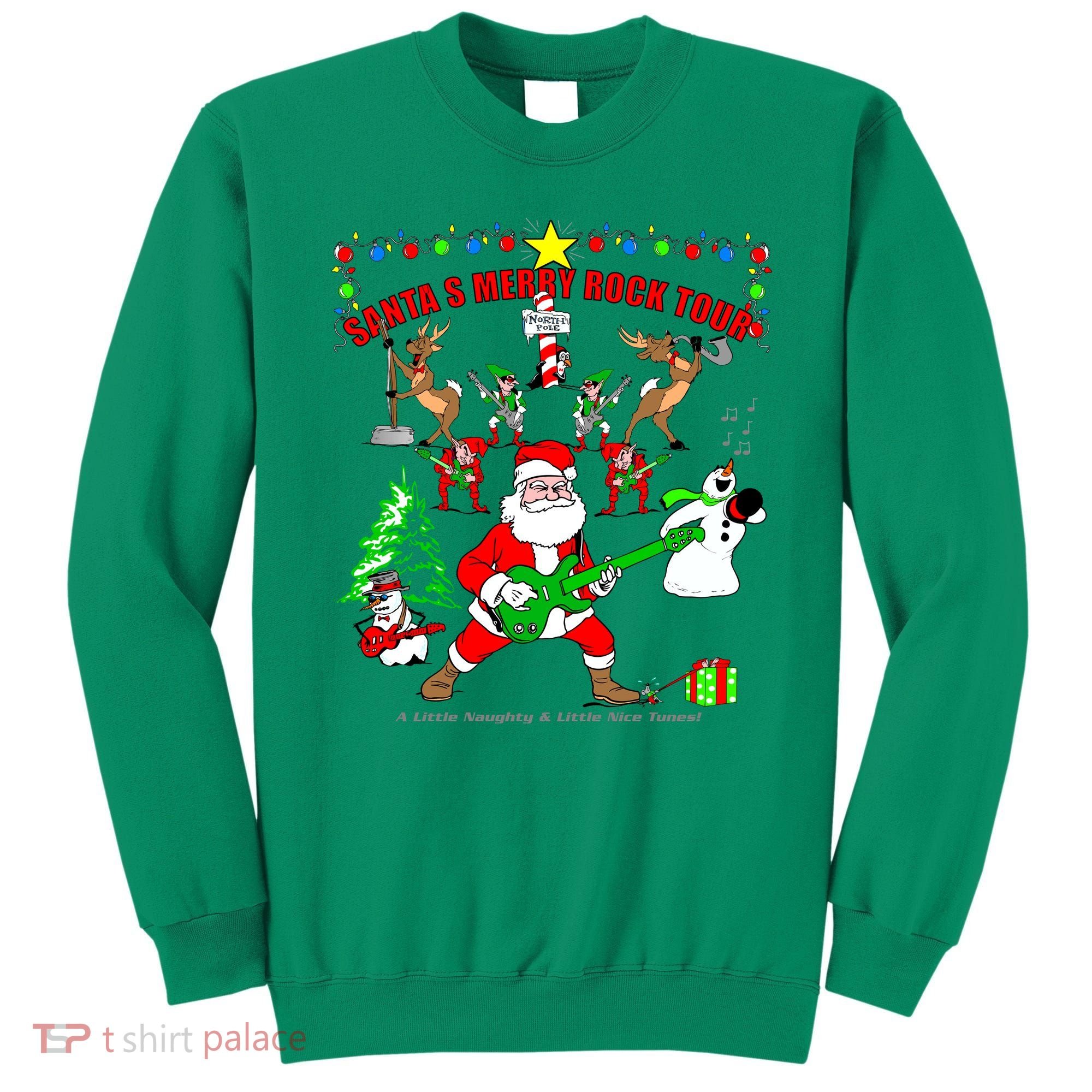 Santa's Merry Rock Tour Christmas Party Sweatshirt
