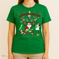Santa's Merry Rock Tour Christmas Party T-Shirt thumb 4
