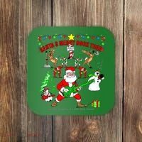 Santa's Merry Rock Tour Christmas Party Coaster thumb 0