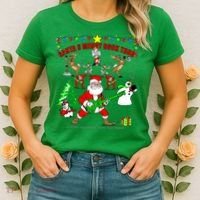 Santa's Merry Rock Tour Christmas Party Women's T-Shirt thumb 2