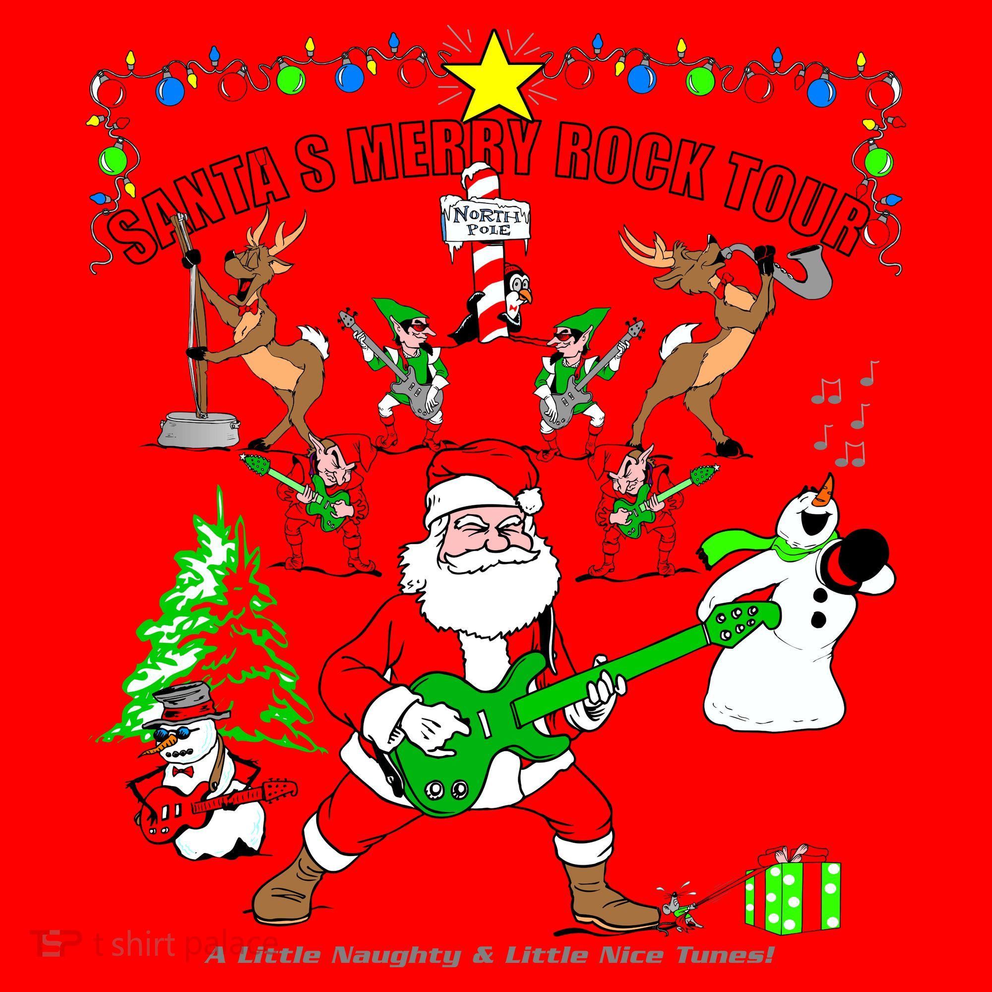 Santa's Merry Rock Tour Christmas Party Santa Hat