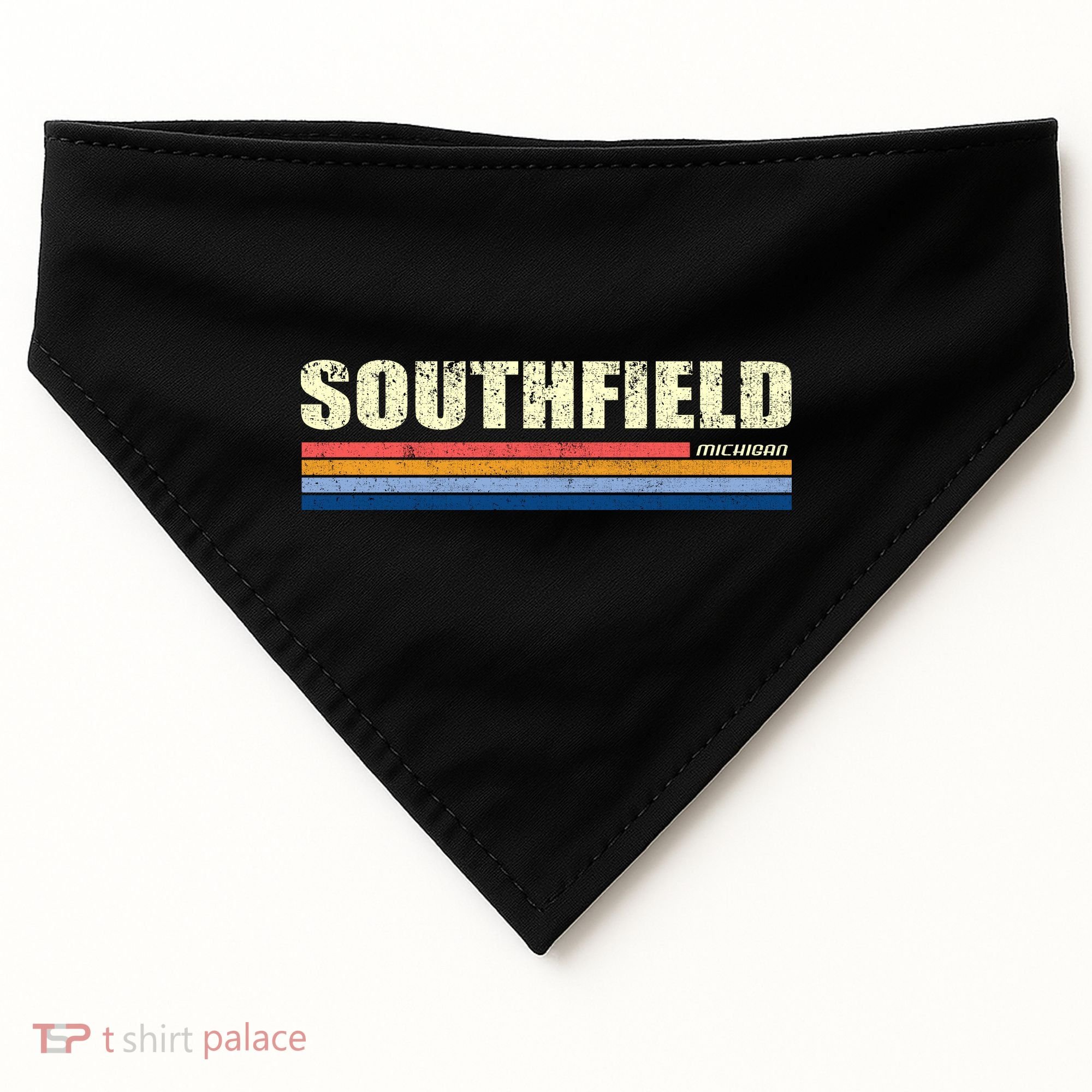 Southfield Michigan Retro USA-Made Doggie Bandana