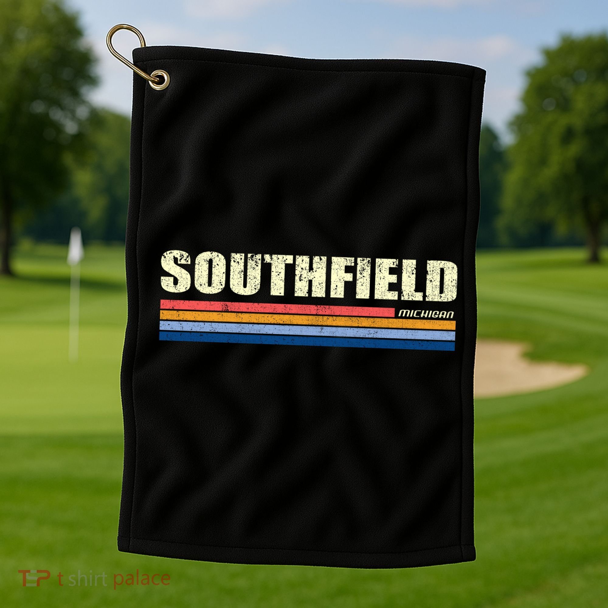Southfield Michigan Retro Golf Towel