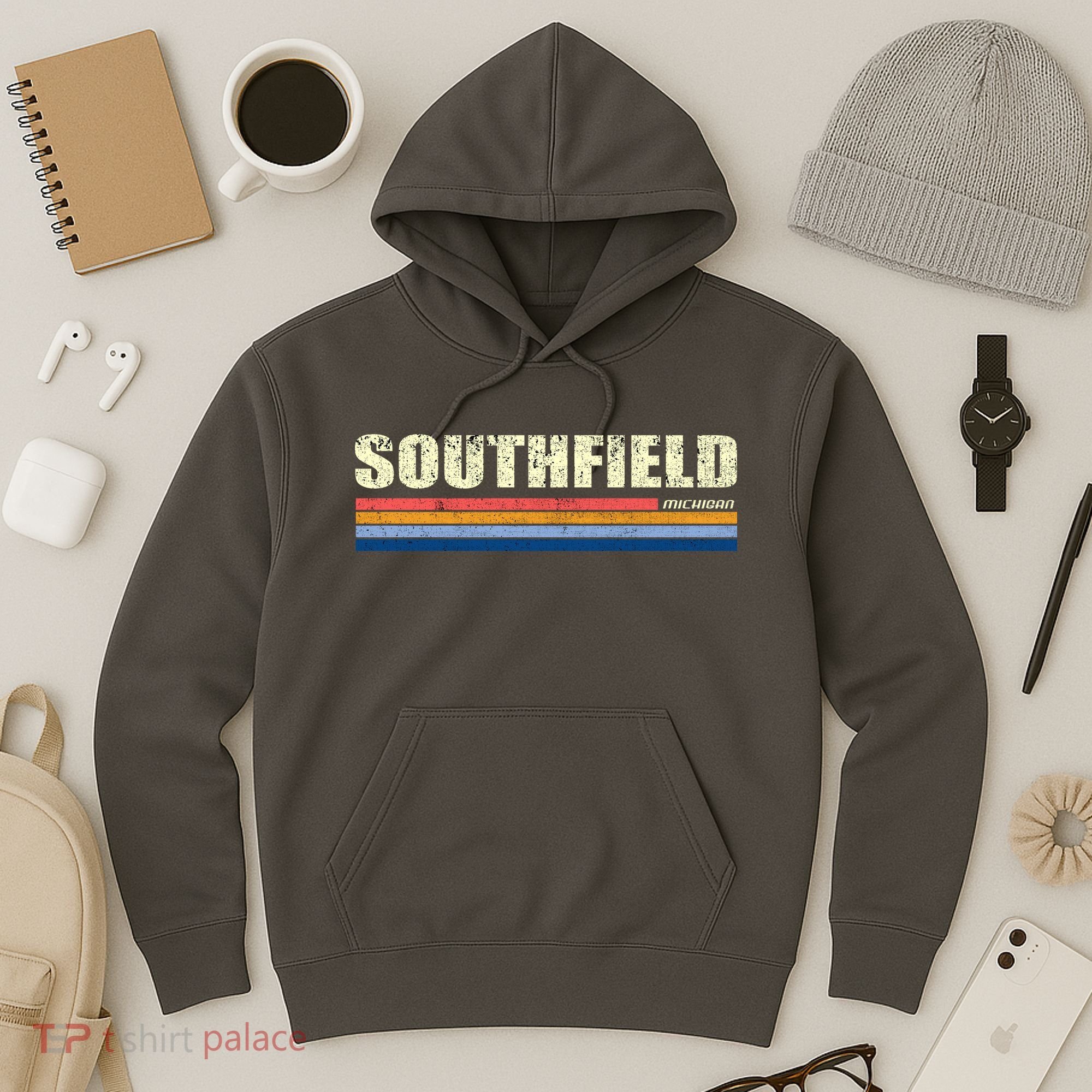 Southfield Michigan Retro Hoodie