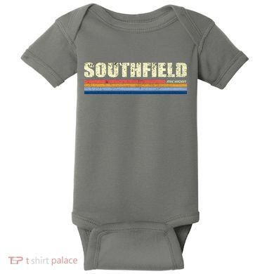 Southfield Michigan Retro Baby Bodysuit