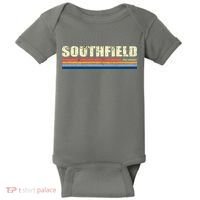 Southfield Michigan Retro Baby Bodysuit thumb 0