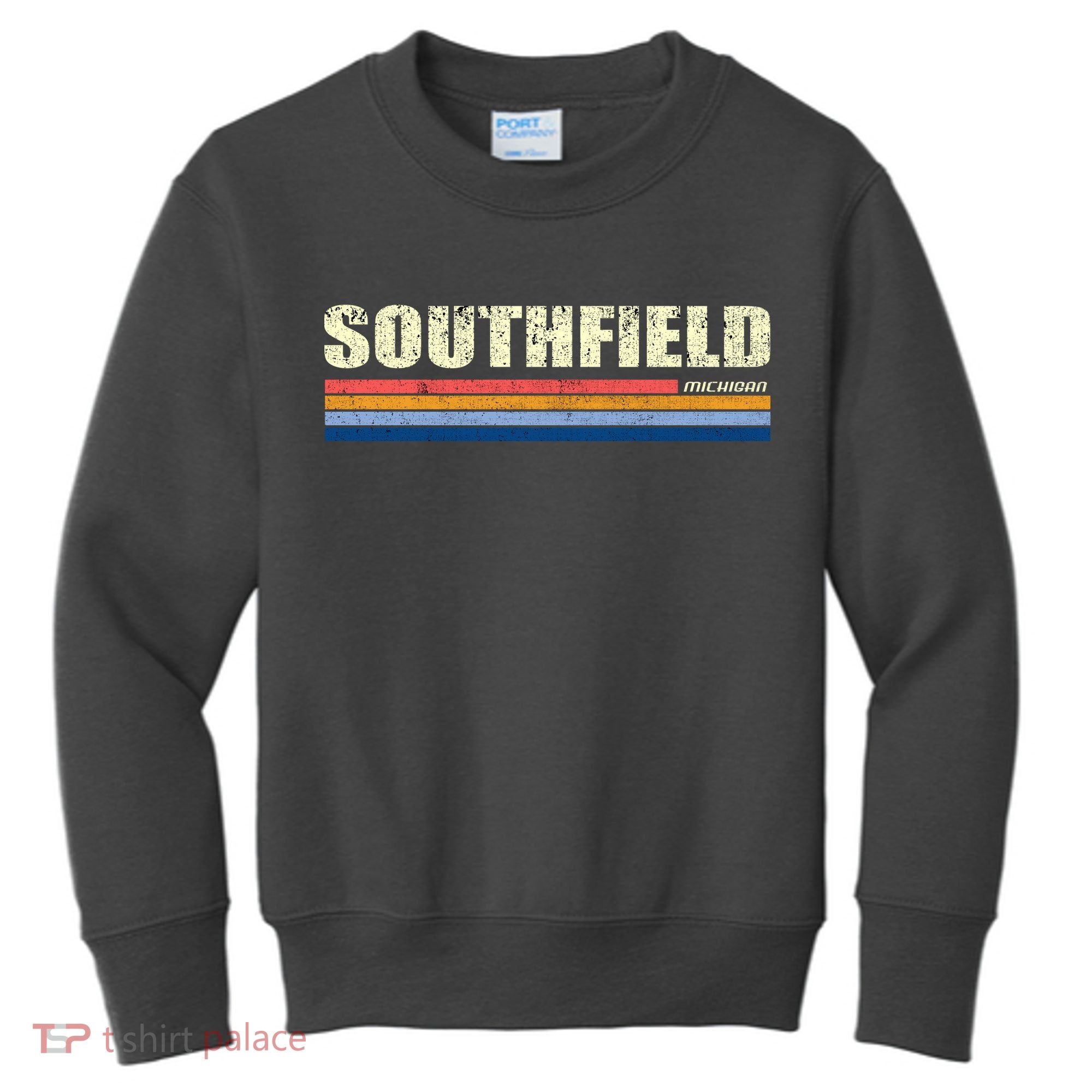 Southfield Michigan Retro Kids Sweatshirt