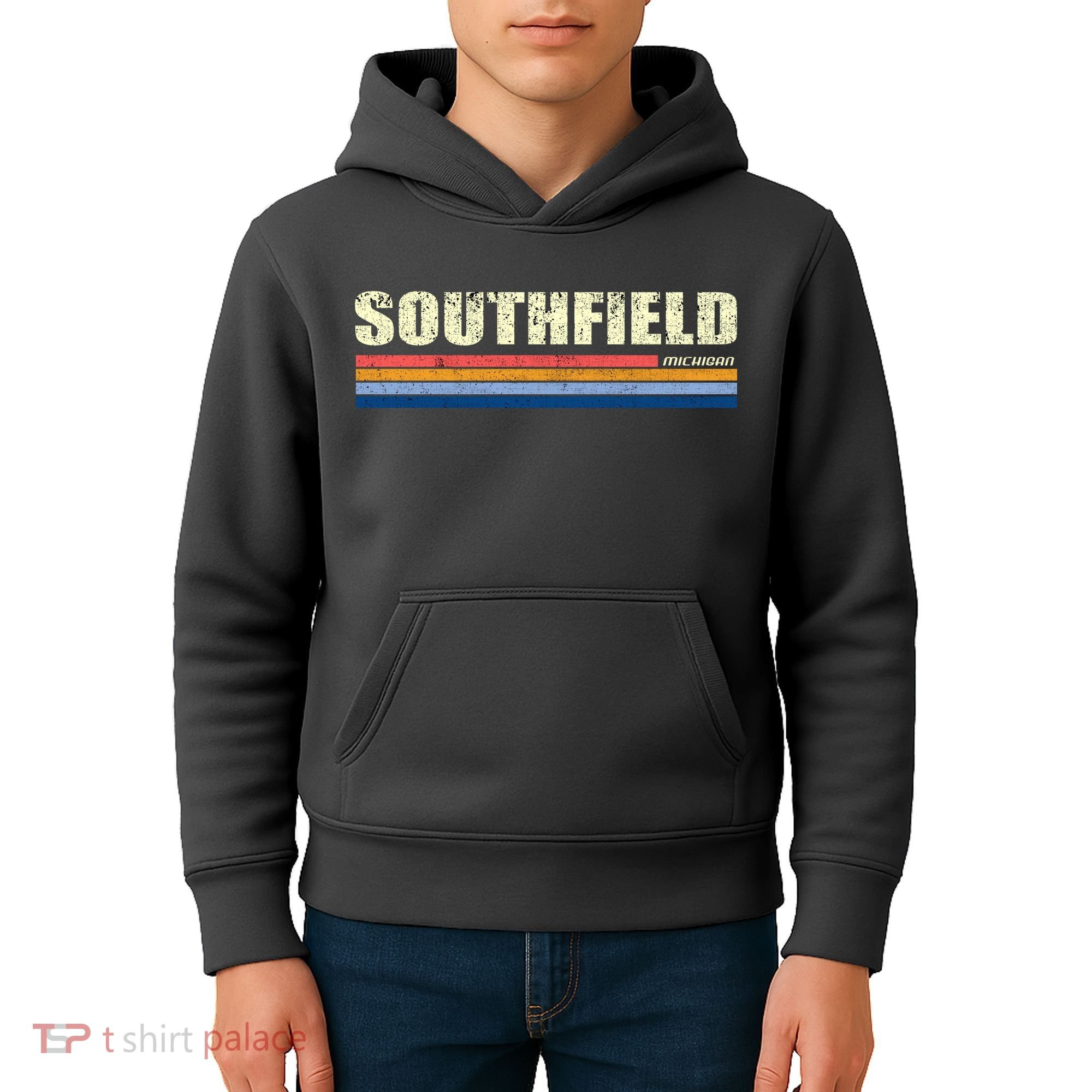 Southfield Michigan Retro Kids Hoodie