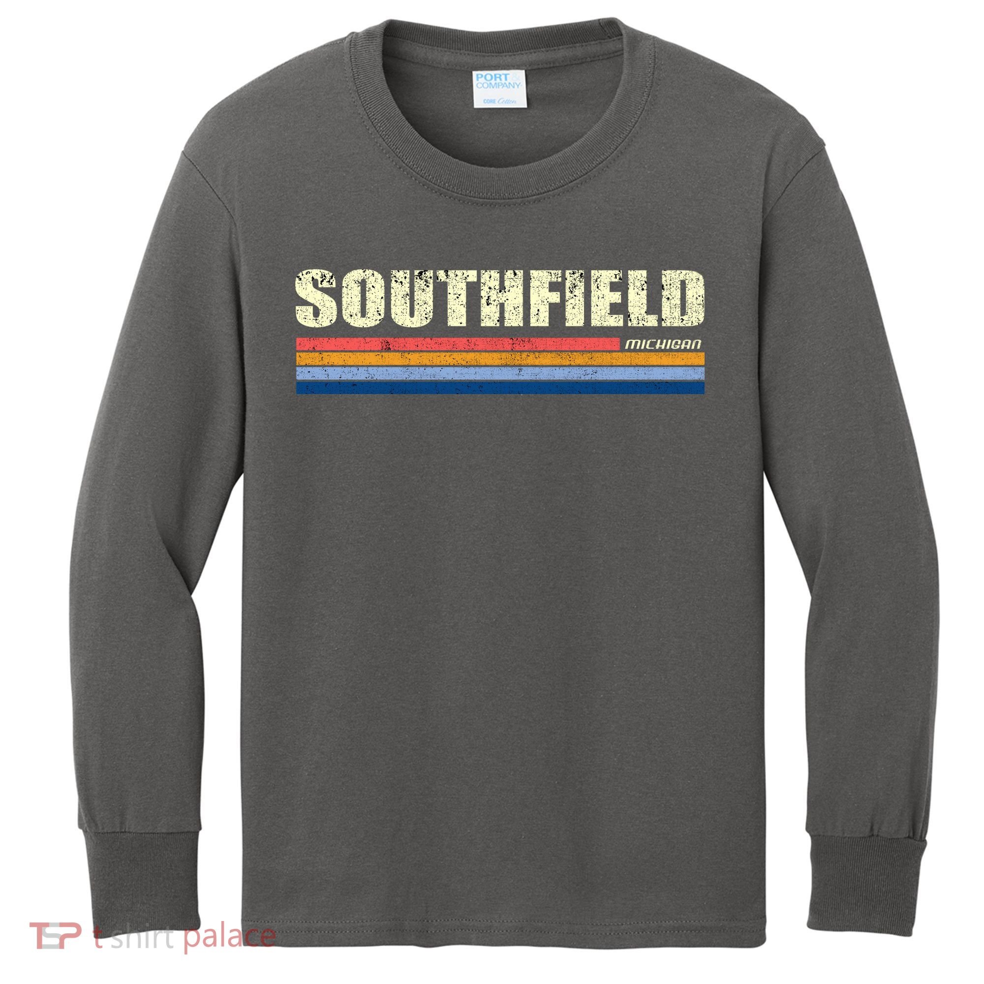 Southfield Michigan Retro Kids Long Sleeve Shirt