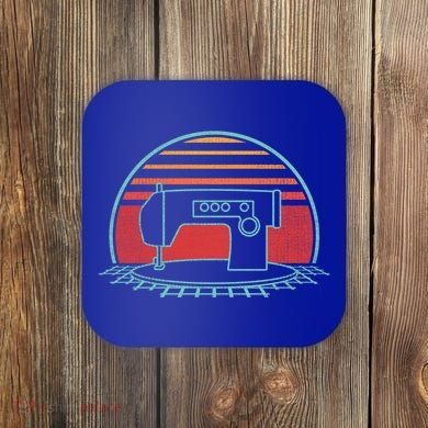 Sewing Machine Retro Vintage 80s Quilting Gift Coaster