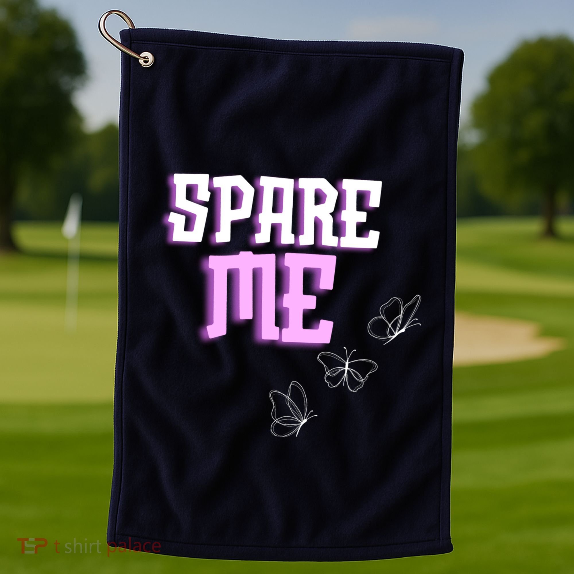 Spare Me Reality Tv Show Meme Doggie Golf Towel