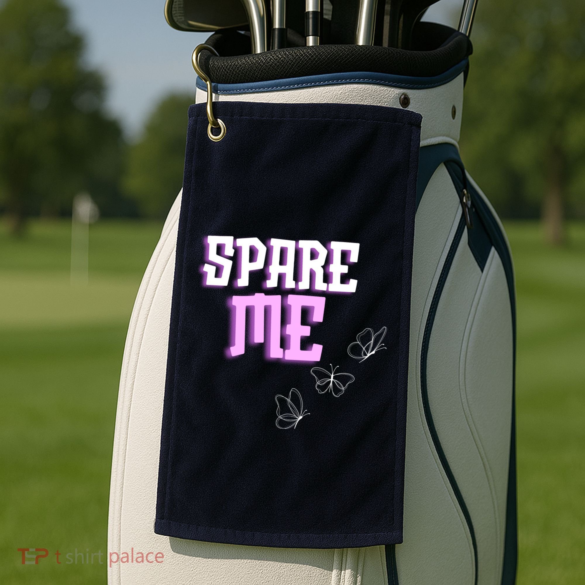 Spare Me Reality Tv Show Meme Doggie Golf Towel
