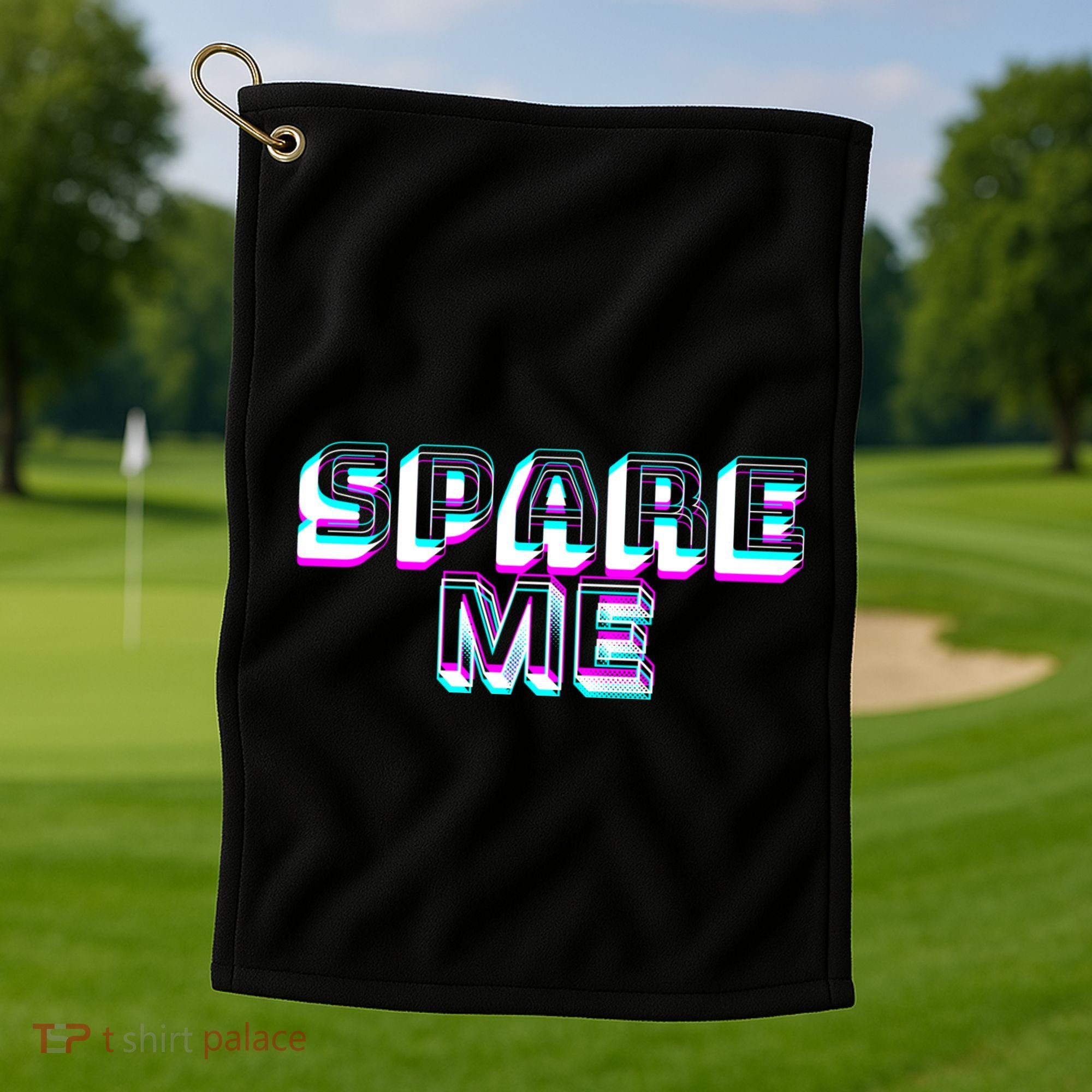 Spare Me Reality Tv Show Meme Doggie Golf Towel