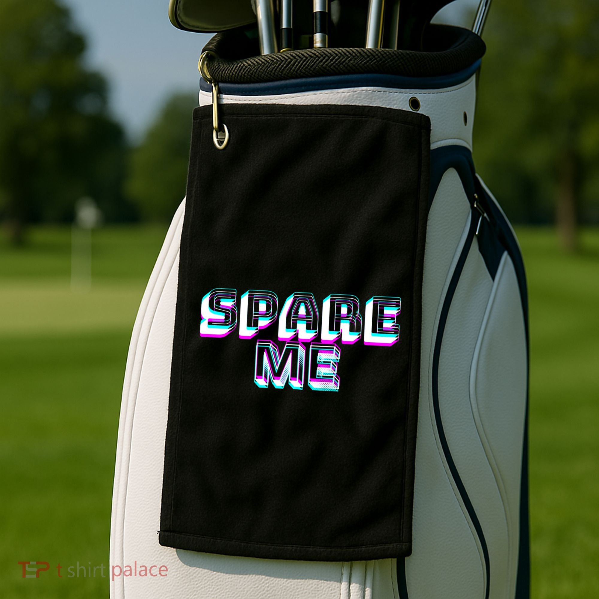 Spare Me Reality Tv Show Meme Doggie Golf Towel
