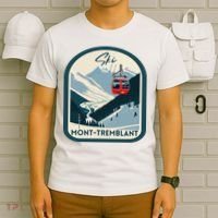 Ski Monttremblant Retro Vintage Style Monttremblant Skiing T-Shirt thumb 6