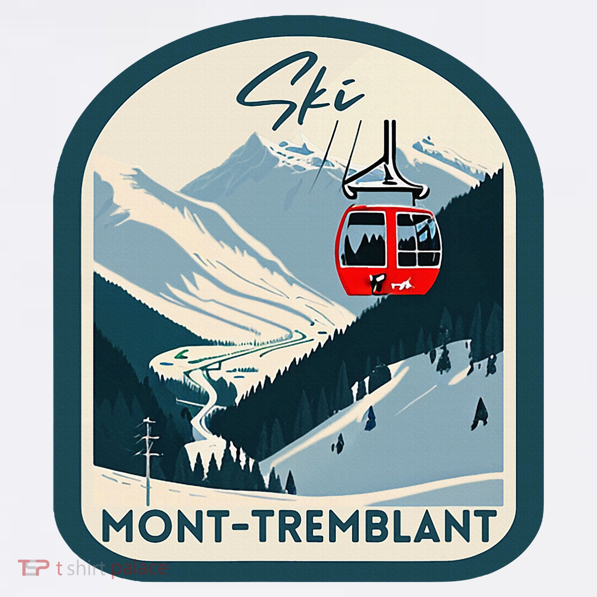 Ski Monttremblant Retro Vintage Style Monttremblant Skiing T-Shirt