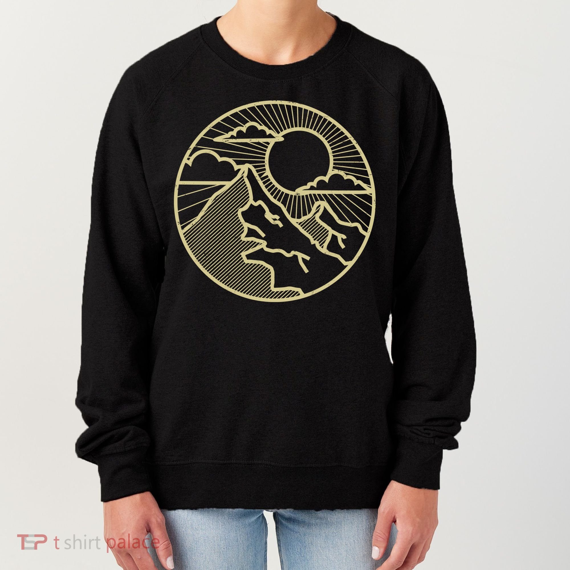 Sunset Mountain Retro Women's Sweatshirt