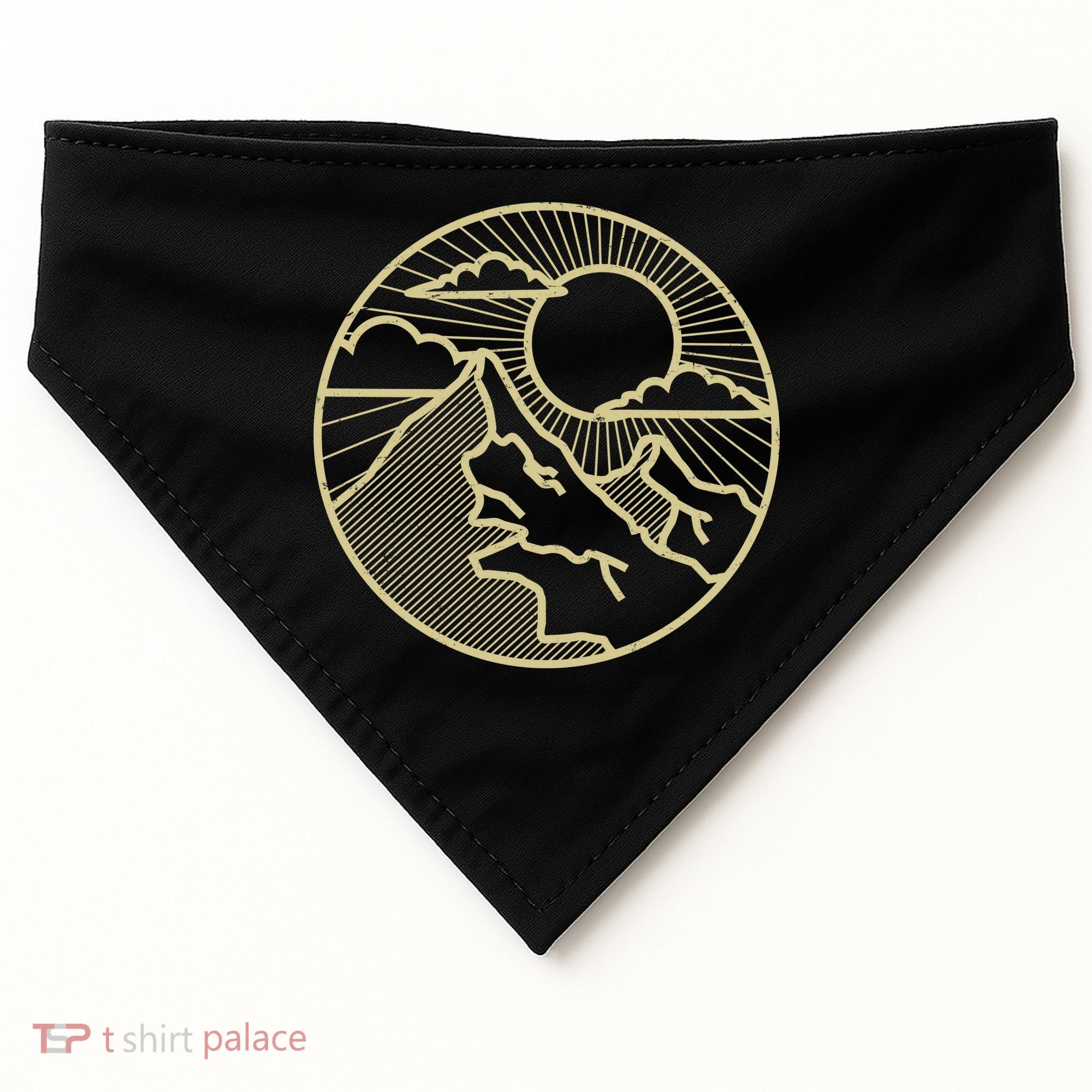 Sunset Mountain Retro USA-Made Doggie Bandana