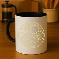 Sunset Mountain Retro Coffee Mug thumb 4