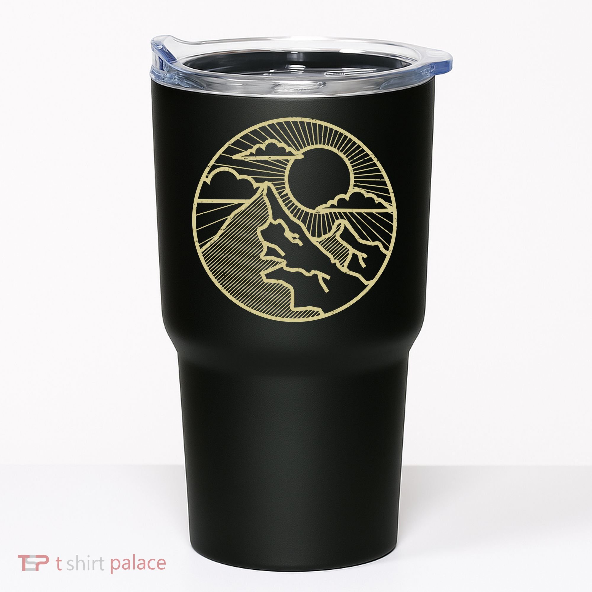 Sunset Mountain Retro Tumbler