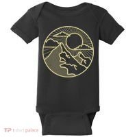Sunset Mountain Retro Baby Bodysuit thumb 0