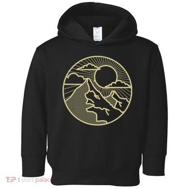 Sunset Mountain Retro Toddler Hoodie