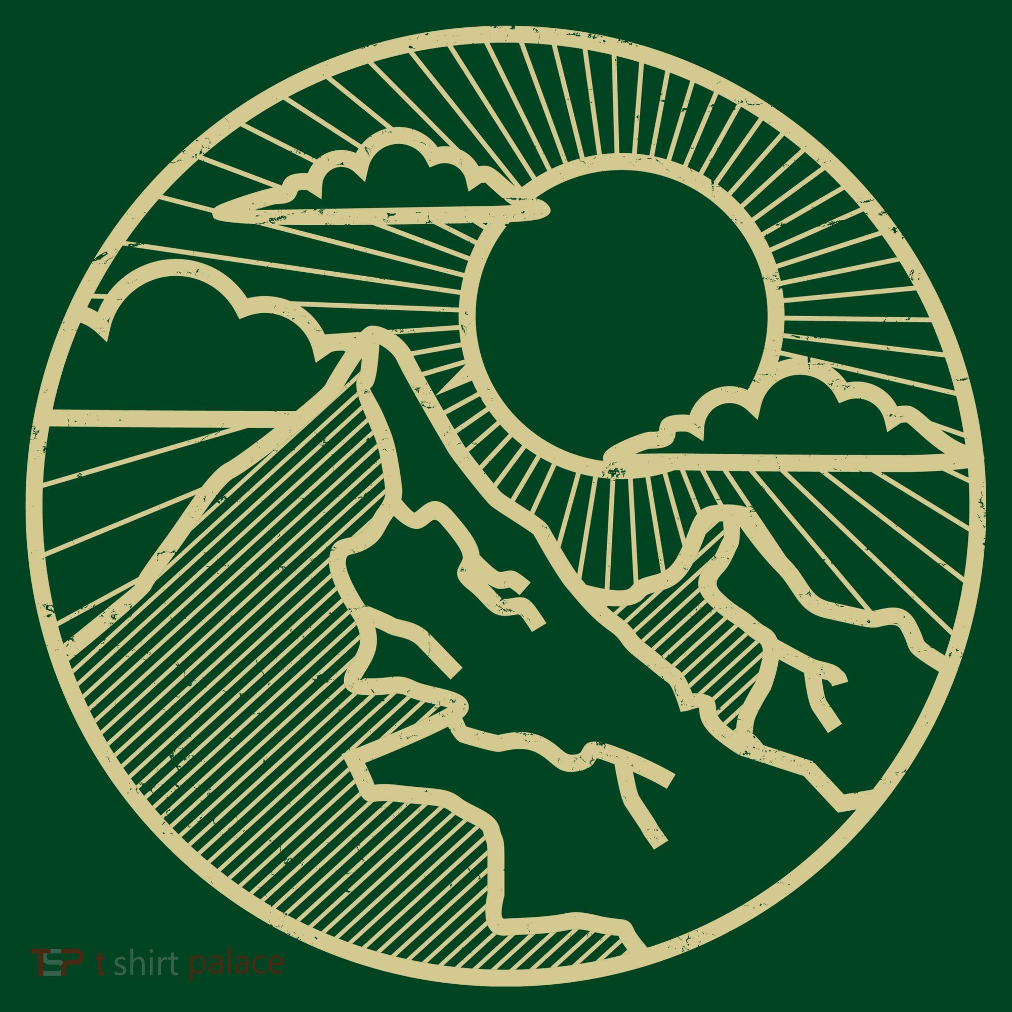 Sunset Mountain Retro Hoodie