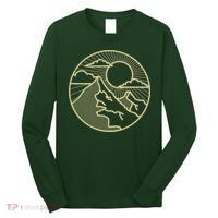 Sunset Mountain Retro Long Sleeve Shirt thumb 0