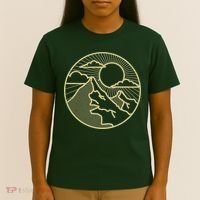 Sunset Mountain Retro T-Shirt thumb 4