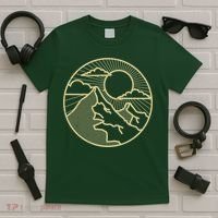 Sunset Mountain Retro T-Shirt thumb 5