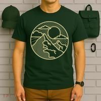 Sunset Mountain Retro T-Shirt thumb 6
