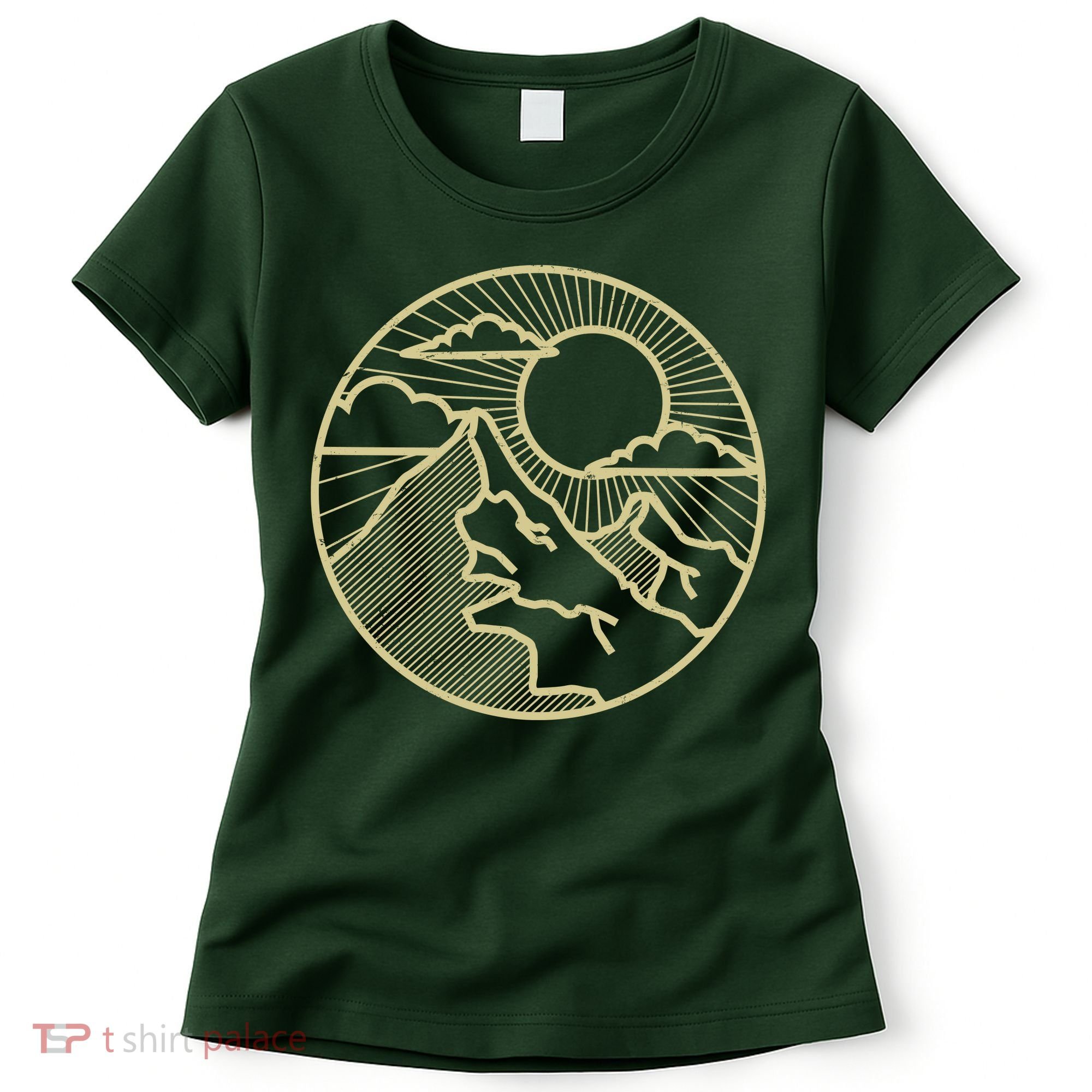 Sunset Mountain Retro Women's T-Shirt