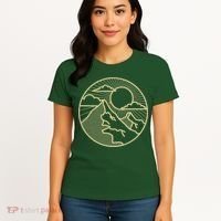 Sunset Mountain Retro Women's T-Shirt thumb 4