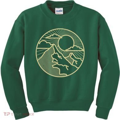 Sunset Mountain Retro Kids Sweatshirt