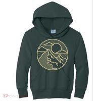 Sunset Mountain Retro Kids Hoodie thumb 0