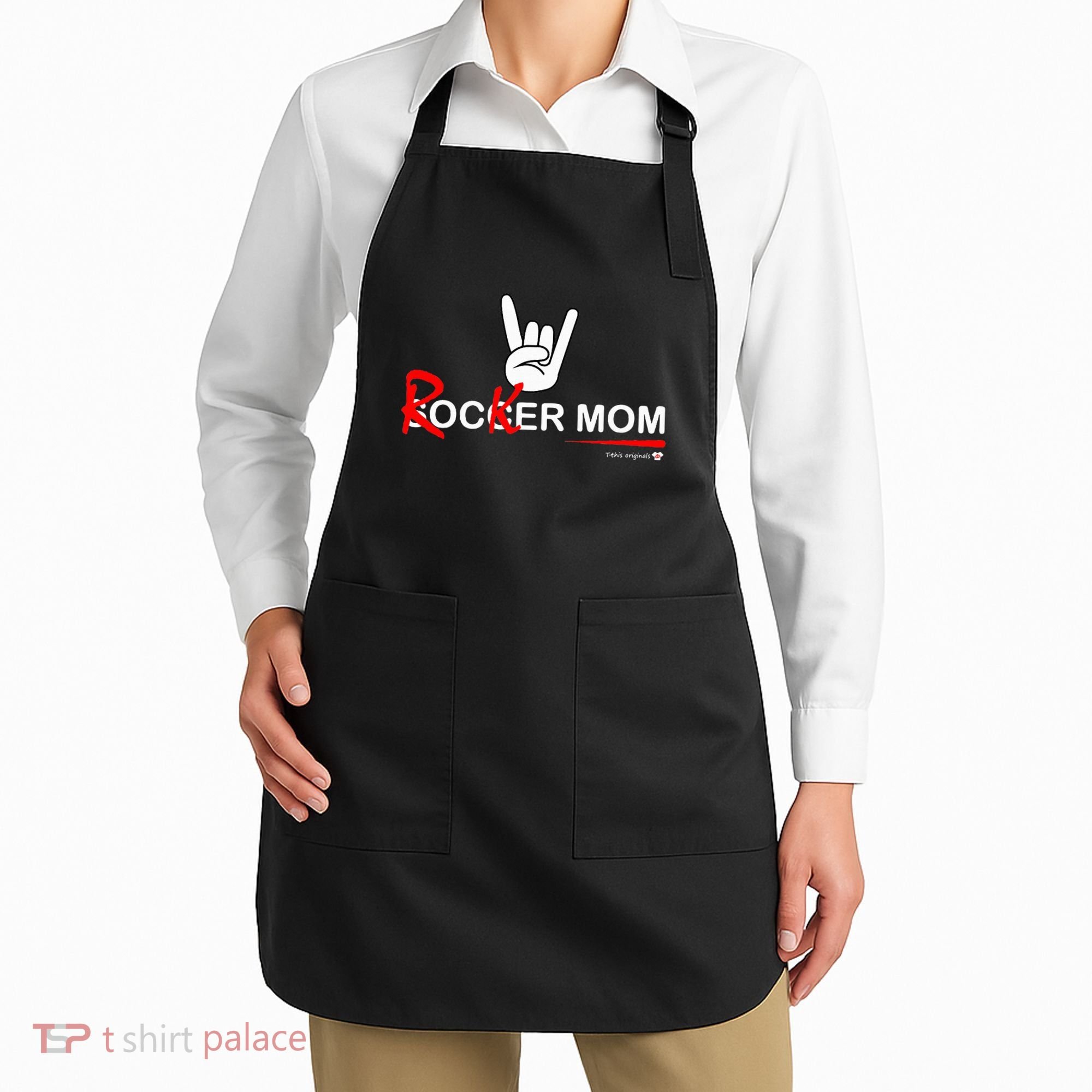 Soccer Mom Rocker Mom Rock Rebellious And Fun Apron