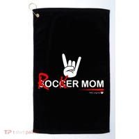 Soccer Mom Rocker Mom Rock Rebellious And Fun Golf Towel thumb 0