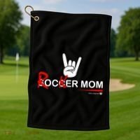 Soccer Mom Rocker Mom Rock Rebellious And Fun Golf Towel thumb 1