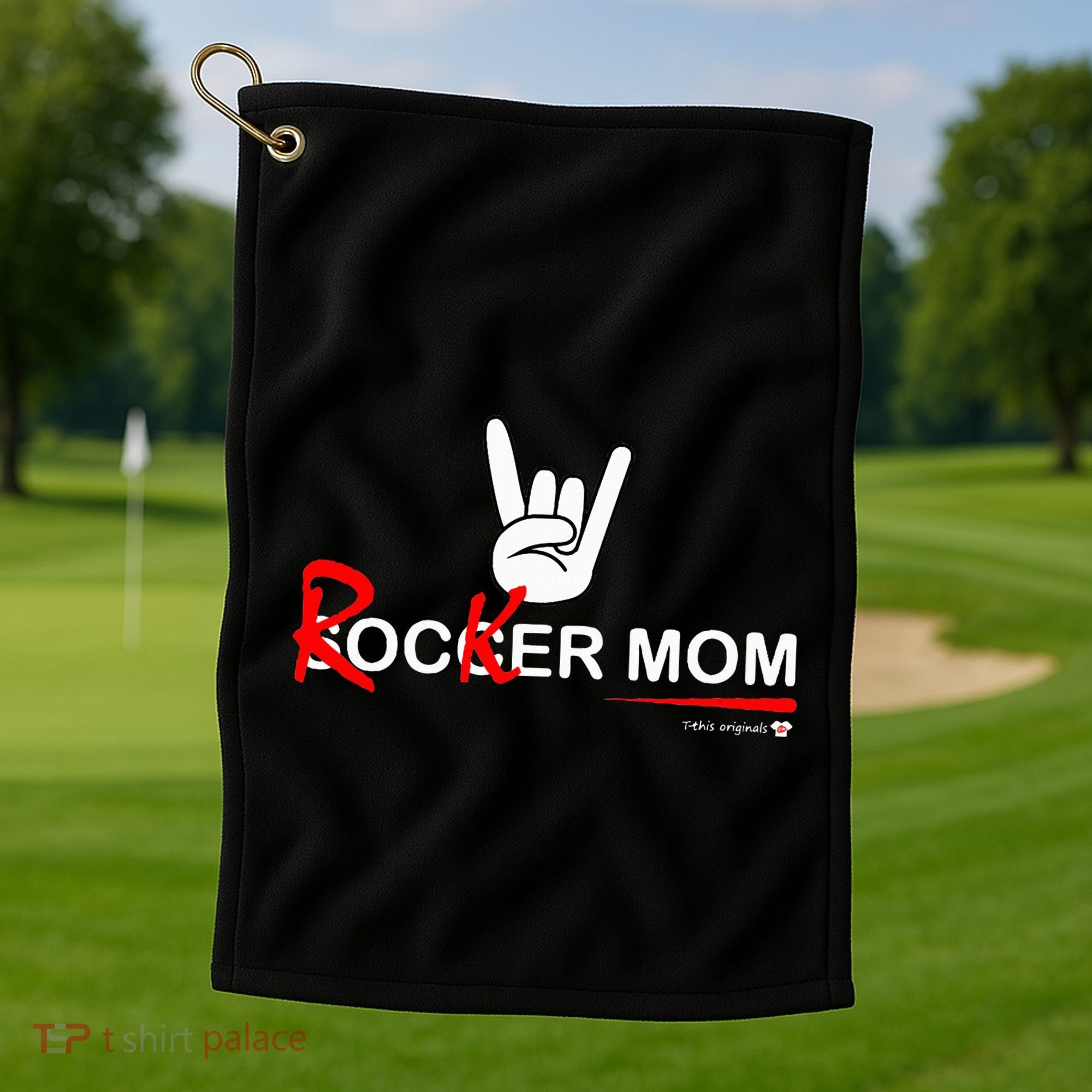 Soccer Mom Rocker Mom Rock Rebellious And Fun Golf Towel
