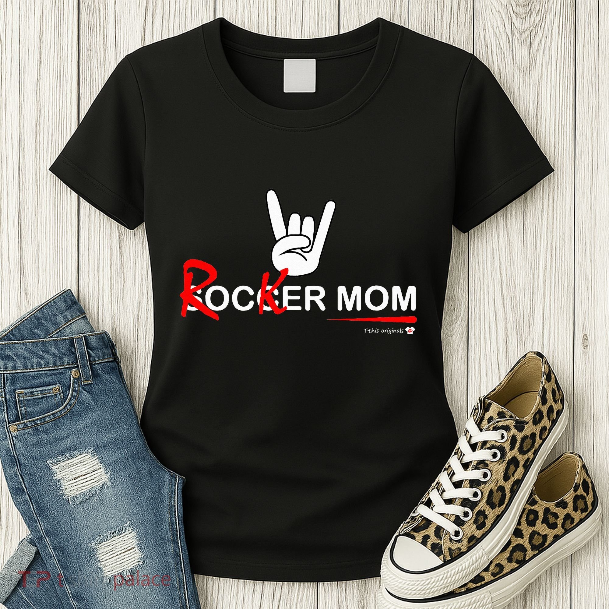 Soccer Mom Rocker Mom Rock Rebellious And Fun Women's T-Shirt