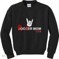 Soccer Mom Rocker Mom Rock Rebellious And Fun Kids Sweatshirt thumb 0