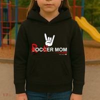 Soccer Mom Rocker Mom Rock Rebellious And Fun Kids Hoodie thumb 3