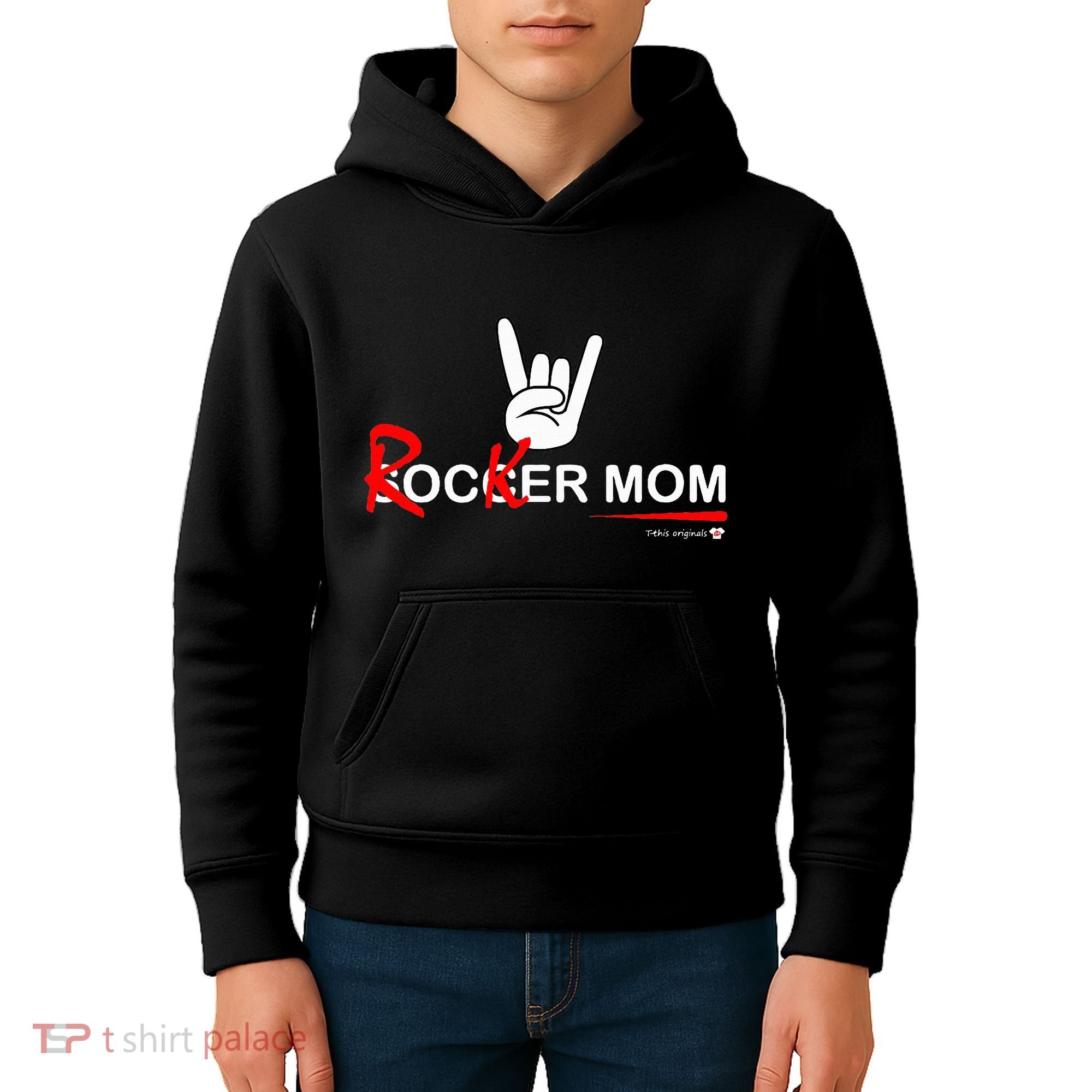 Soccer Mom Rocker Mom Rock Rebellious And Fun Kids Hoodie
