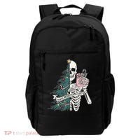 Sorta Merry Sorta Scary Funny Halloween Christmas Skeleton Backpack thumb 0